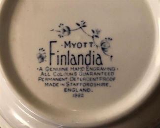 Set of Myott Staffordshire "Finlandia" china