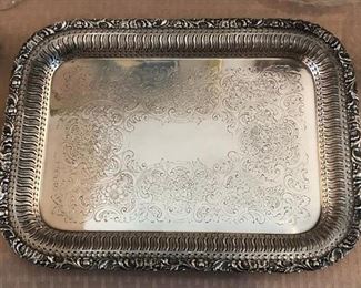 American silver-plate sandwich tray