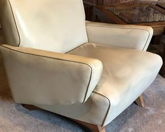 Mid Century Modern leather armchair/rocker