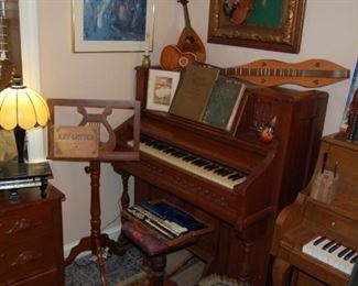 Music room-organ, piano, cello, guitars, etc.