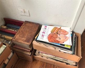 vintage sheet music, more books