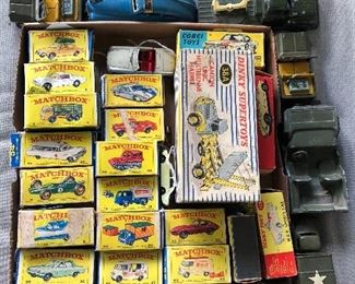 original box Matchbox series cars, army jeeps, schuco 