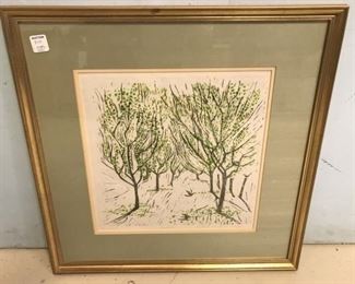Mildred Wolfe "Orchard" Lino-cut
