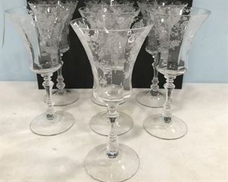 Cambridge Rosepoint Style Water Goblets
