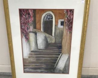 Cathy Crockett Pastel "Doorway" Positano Italy