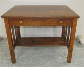 Vintage Mission Style Oak Writing Desk