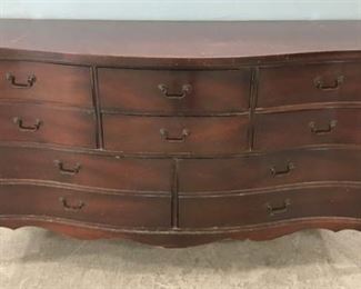 Vintage Mahogany Triple Dresser