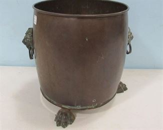 Antiqued Brass Claw foot Bucket