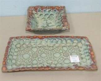 Fingerprint Pottery Bowl and Dish