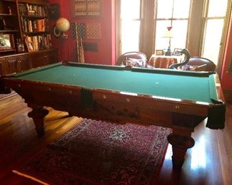 Antique Powers and Vail Pool Table - Amazing!