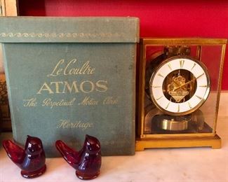 Le Coultre Atmos, Perpetual Motion Clock with original box, unusual size