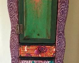 Folk Art Cupboard purchased at shop in Portland, ME