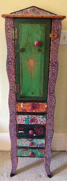 Folk Art Cupboard purchased at shop in Portland, ME