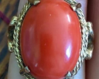 Vintage Coral and 14K