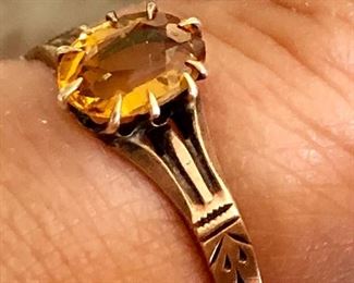 Antique Citrine and 14K