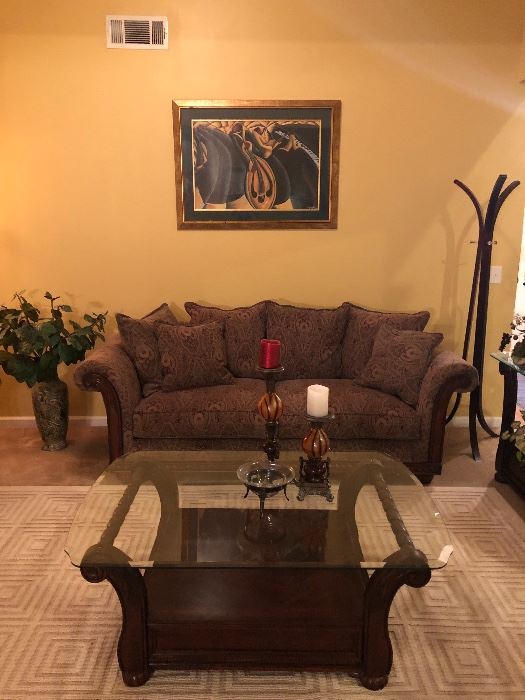LIVING ROOM FURNITURE IN LIKE NEW CONDITION.  