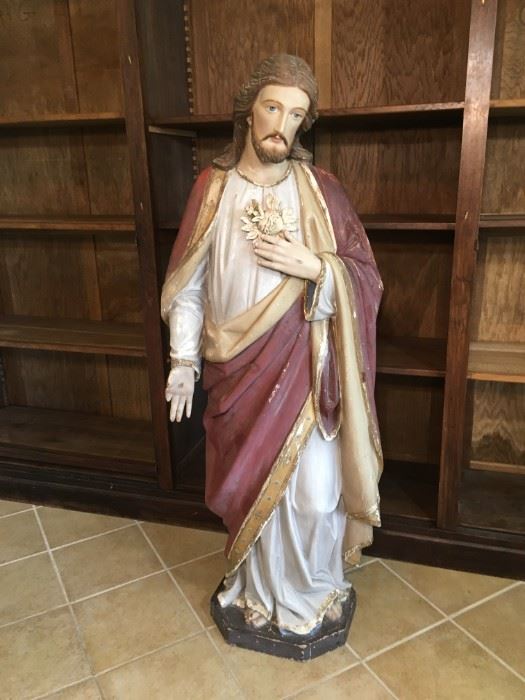 1820's Antique French Jesus Statue from church in South France