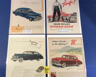 1930-1950's Magazine Advertisements; Pontiac, Lingerie, Shin 'n Shore blouses, White Rock Water (4)