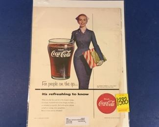 1940s -1950s Coca-Cola ad; People on the go