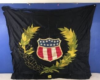 Hand embroidered Silk flag