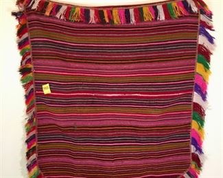 60 Year old hand woven sarape from Peru