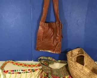 Vintage Miniskirt bag, woven bag, Embroidered bag, in a woven bag 