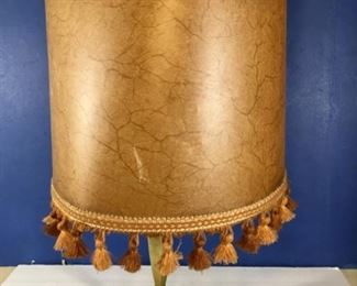 French Brass accent lamp with shade, 220V