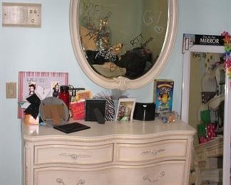 Dresser and Oval Mirror