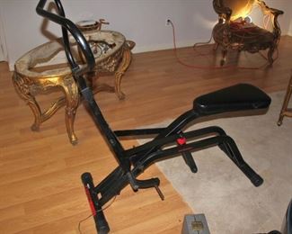 Exercise Bike and Gold Leaf Frames