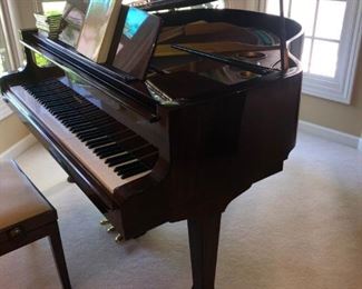 Beautiful baby grand player piano at a steal of a price! Wireless Pianomation system... includes lots of CD's... can be upgraded easily to bluetooth... cabinet has sun fading on back side, but finish is very nice... includes adjustable bench. Cost roughly $20,000 when purchased from Evola music. We have this listed at $4,500 and will listen to offers! Great piece for the price...