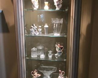 pair of lighted display cases