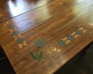 Beautiful table with leaves 