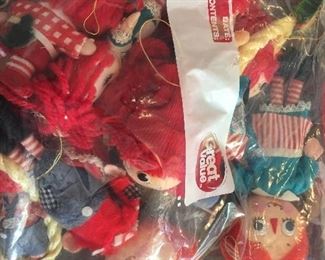 Vintage Raggedy Ann and Andy ornaments Japan