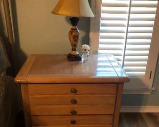 Nightstand and Lamp