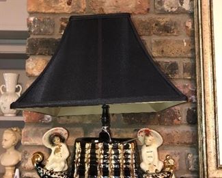 Vintage Premco TV Console Oriental Style Lamp 1950s