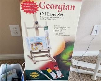 Georgian oil easel set