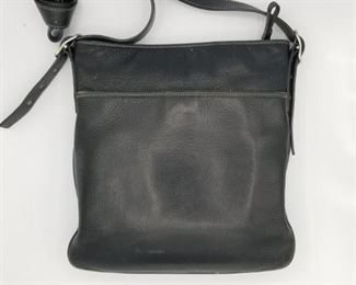 Coach black leather crossbody purse