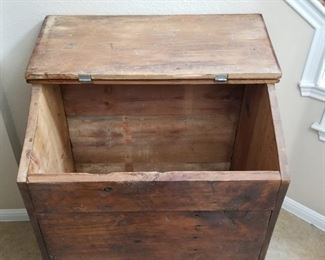 Antique hand made wooden box - made in Lexington,  open