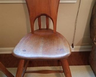 set of 3 antique chairs - one chair up close