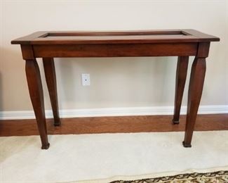 accent table with shadow box feature