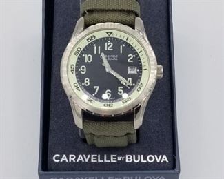 Caravelle by Bulova, model C835107, with box, includes 2 bands