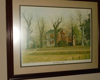 Matted framed 'The Henegar House'