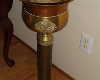 Brass pedestal plant stand