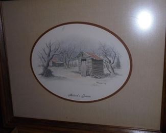 EH Burgess 'Melton's Farm' 1982 27x18