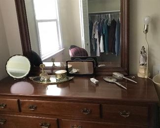 Maple Bureau with mirror.