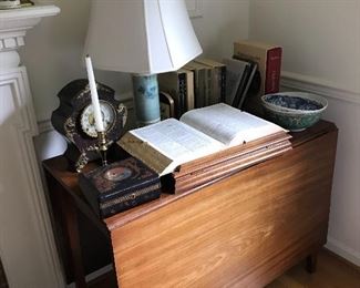 Drop-leaf Table with Dictionary Stand.