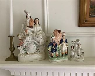 Ceramic figurines.