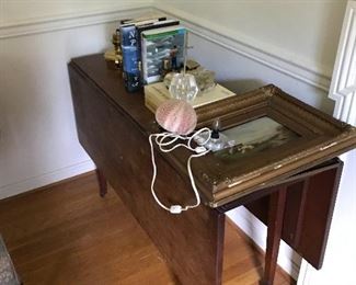 Small drop-leaf table.