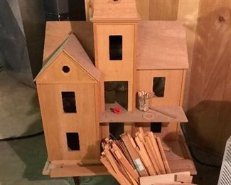 Wooden Dollhouse.