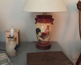 Ceramic Eagle Lamp.